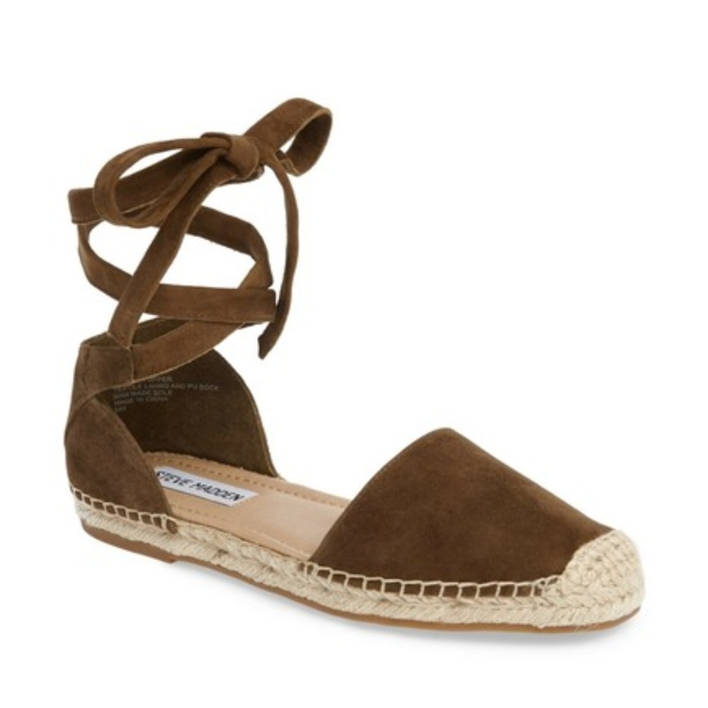 Steve Madden Rosette Ankle Wrap Espadrille